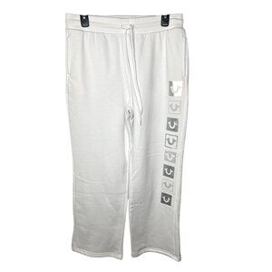 True Religion Womens Crystal Box White Sweatpants Medium
